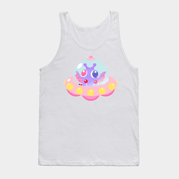 Octopus Space Alien with Tentacles Tank Top by NoMonkeyB